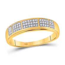 Load image into Gallery viewer, Captivating Love Story | 10kt Yellow Gold His Hers Round Diamond Cluster Matching Wedding Set 1/3 Cttw - Splendid Jewellery