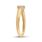 Captivating Love Story | 10kt Yellow Gold Round Diamond Solitaire Bridal Wedding Engagement Ring 1/5 Cttw product Side View from Splendid Jewellery