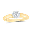 Captivating Love Story | 10kt Yellow Gold Round Diamond Solitaire Bridal Wedding Engagement Ring 1/5 Cttw - Splendid Jewellery