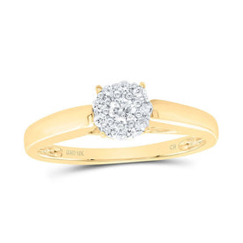 Captivating Love Story | 10kt Yellow Gold Round Diamond Solitaire Bridal Wedding Engagement Ring 1/5 Cttw - Splendid Jewellery