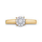 Captivating Love Story | 10kt Yellow Gold Round Diamond Solitaire Bridal Wedding Engagement Ring 1/5 Cttw - Splendid Jewellery