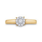 Captivating Love Story | 10kt Yellow Gold Round Diamond Solitaire Bridal Wedding Engagement Ring 1/5 Cttw - Splendid Jewellery