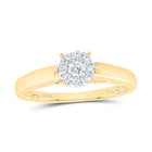 Captivating Love Story | 10kt Yellow Gold Round Diamond Solitaire Bridal Wedding Engagement Ring 1/5 Cttw product  Top View from Splendid Jewellery