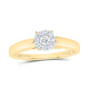 Captivating Love Story | 10kt Yellow Gold Round Diamond Solitaire Bridal Wedding Engagement Ring 1/5 Cttw - Splendid Jewellery