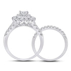 Captivating Love Story 14kt White Gold Diamond Bridal Wedding Ring Band Set - Splendid Jewellery