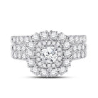 Captivating Love Story 14kt White Gold Diamond Bridal Wedding Ring Band Set - Splendid Jewellery