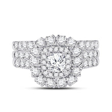 Load image into Gallery viewer, Captivating Love Story 14kt White Gold Diamond Bridal Wedding Ring Band Set - Splendid Jewellery