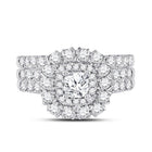 Captivating Love Story 14kt White Gold Diamond Bridal Wedding Ring Band Set - Splendid Jewellery