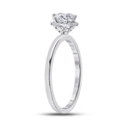 Captivating Love Story | 14kt White Gold Round Diamond Solitaire Bridal Wedding Engagement Ring 7/8 Cttw | Splendid Jewellery Front View from Splendid Jewellery