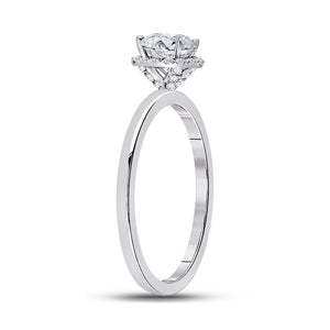 Captivating Love Story | 14kt White Gold Round Diamond Solitaire Bridal Wedding Engagement Ring 7/8 Cttw | Splendid Jewellery - Splendid Jewellery