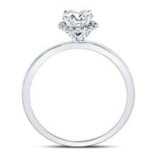 Load image into Gallery viewer, Captivating Love Story | 14kt White Gold Round Diamond Solitaire Bridal Wedding Engagement Ring 7/8 Cttw | Splendid Jewellery Top View from Splendid Jewellery