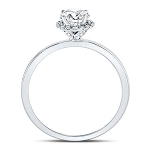 Captivating Love Story | 14kt White Gold Round Diamond Solitaire Bridal Wedding Engagement Ring 7/8 Cttw | Splendid Jewellery - Splendid Jewellery