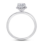 Captivating Love Story | 14kt White Gold Round Diamond Solitaire Bridal Wedding Engagement Ring 7/8 Cttw | Splendid Jewellery Side View 2 from Splendid Jewellery