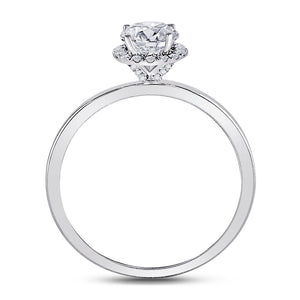 Captivating Love Story | 14kt White Gold Round Diamond Solitaire Bridal Wedding Engagement Ring 7/8 Cttw | Splendid Jewellery - Splendid Jewellery