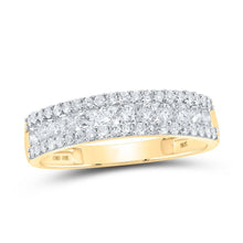 Load image into Gallery viewer, Captivating Love Story | 14kt Yellow Gold His Hers Round Diamond Cluster Matching Wedding Set 2 - 7/8 Cttw | Splendid Jewellery - Splendid Jewellery