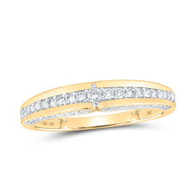 Load image into Gallery viewer, Captivating Love Story | Luxurious 10kt Yellow Gold His Hers Round Diamond Halo Matching Wedding Set 1 - 3/4 Cttw - Splendid Jewellery