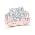 Captivating Love's Embrace 10kt Rose Gold Diamond Heart Bridal Wedding Engagement Ring - Splendid Jewellery