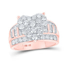 Captivating Love's Embrace 10kt Rose Gold Diamond Heart Bridal Wedding Engagement Ring - Splendid Jewellery
