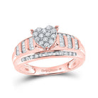 Captivating Love's Embrace 10kt Rose Gold Diamond Heart Bridal Wedding Ring - Splendid Jewellery