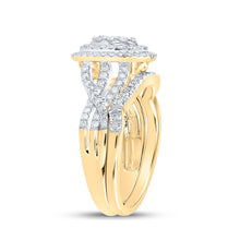 Load image into Gallery viewer, Captivating Love&#39;s Embrace 10kt Yellow Gold Diamond Bridal Wedding Ring Set product Side View 2 from Splendid Jewellery
