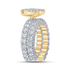 Captivating Love's Embrace 10kt Yellow Gold Diamond Halo Wedding Ring Band Set - Splendid Jewellery