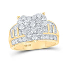 Captivating Love's Embrace 10kt Yellow Gold Diamond Heart Bridal Wedding Ring - Splendid Jewellery