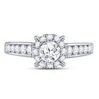 Captivating Love's Embrace 14kt White Gold Round Diamond Solitaire Bridal Wedding Engagement Ring - Second Side View