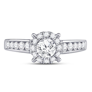 Captivating Love's Embrace 14kt White Gold Round Diamond Solitaire Bridal Wedding Engagement Ring - Splendid Jewellery