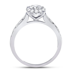 Captivating Love's Embrace 14kt White Gold Round Diamond Solitaire Bridal Wedding Engagement Ring - Splendid Jewellery