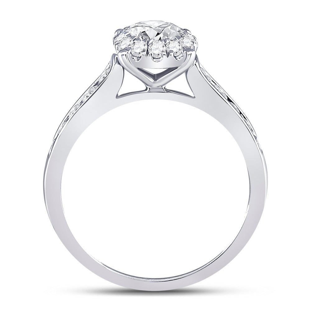 Captivating Love's Embrace 14kt White Gold Round Diamond Solitaire Bridal Wedding Engagement Ring - Splendid Jewellery