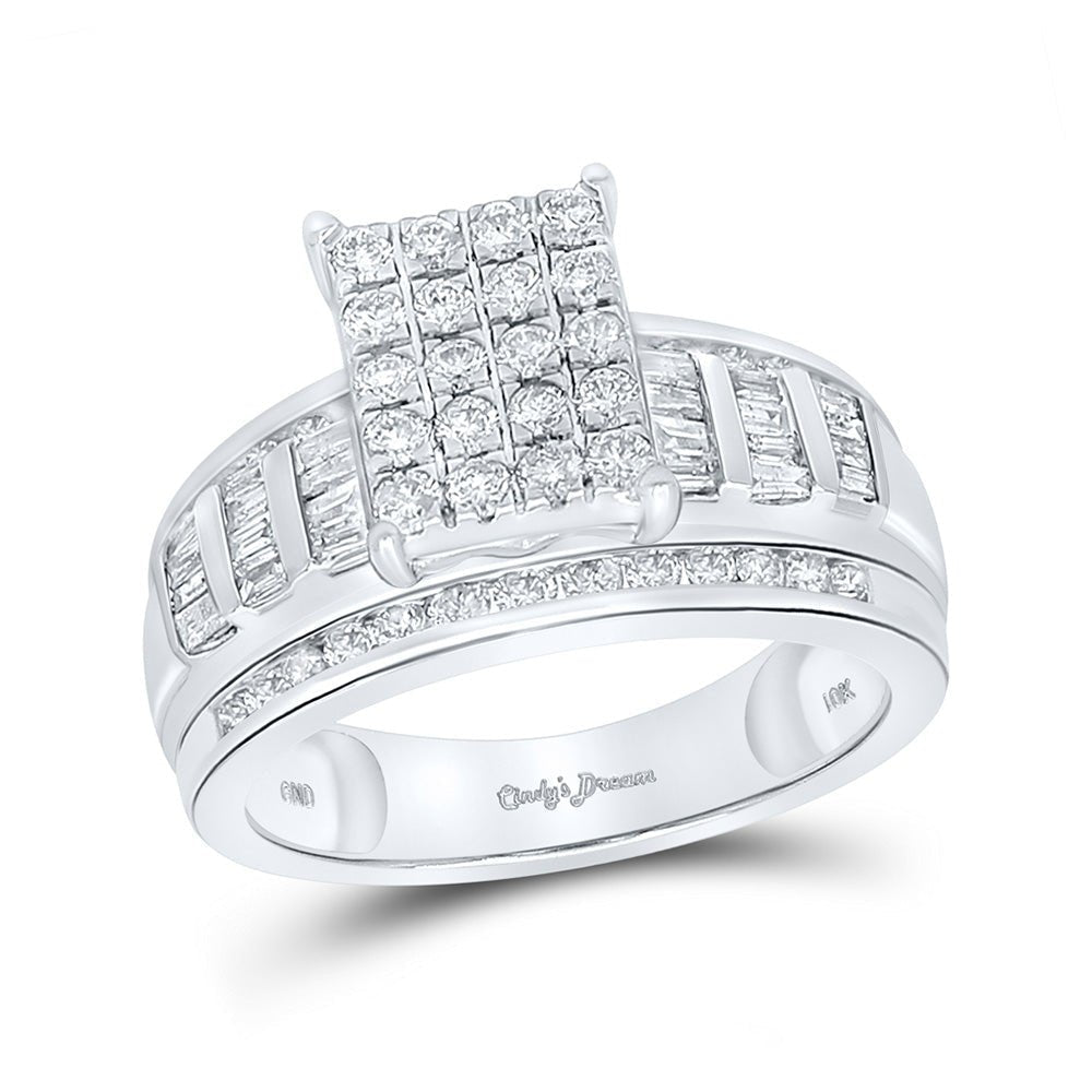 Captivating Love's Embrace Diamond Cluster Bridal Wedding Engagement Ring - Splendid Jewellery
