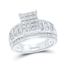 Load image into Gallery viewer, Captivating Love's Embrace Diamond Cluster Bridal Wedding Engagement Ring - Splendid Jewellery