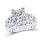 Captivating Love's Embrace Diamond Cluster Bridal Wedding Ring - Splendid Jewellery