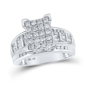 Captivating Love's Embrace Diamond Cluster Bridal Wedding Ring - Splendid Jewellery