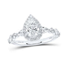Captivating Love's Embrace Diamond Halo Bridal Wedding Ring - Splendid Jewellery