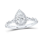 Captivating Love's Embrace Diamond Halo Bridal Wedding Ring - Splendid Jewellery