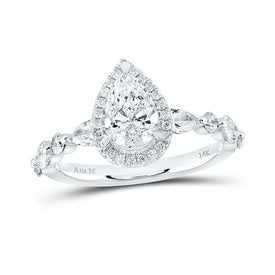 Captivating Love's Embrace Diamond Halo Bridal Wedding Ring - Splendid Jewellery