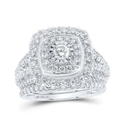 Captivating Love's Embrace Diamond Halo Bridal Wedding Ring Set - Splendid Jewellery
