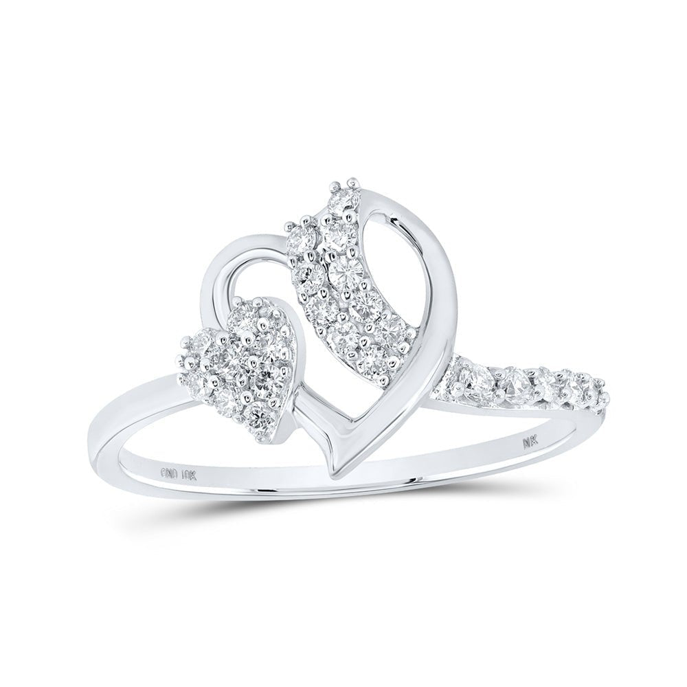 Captivating Love's Embrace Diamond Heart Ring - Splendid Jewellery