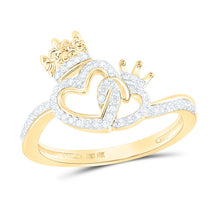 Load image into Gallery viewer, Captivating Love&#39;s Embrace Diamond Heart Ring product  Top View from Splendid Jewellery