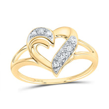 Load image into Gallery viewer, Captivating Love&#39;s Embrace Diamond Heart Ring Top View from Splendid Jewellery