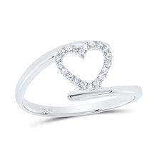 Load image into Gallery viewer, Captivating Love&#39;s Embrace Diamond Heart Ring Top View from Splendid Jewellery