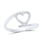 Captivating Love's Embrace Diamond Heart Ring Top View from Splendid Jewellery