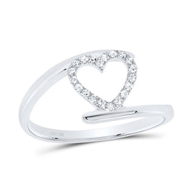 Captivating Love's Embrace Diamond Heart Ring Top View from Splendid Jewellery