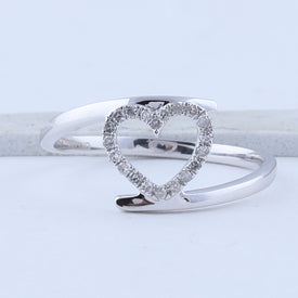 Captivating Love's Embrace Diamond Heart Ring Front View from Splendid Jewellery