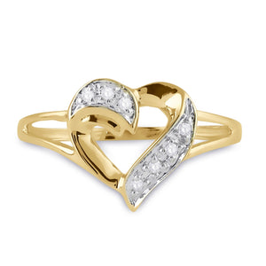 Captivating Love's Embrace Diamond Heart Ring - Splendid Jewellery