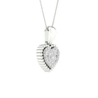 Captivating Love's Embrace Diamond Pendant Side view from the 10Kt White Gold Womens Round Diamond Heart Pendant 1 8 Cttwpin284959 collection by Splendid Jewellery