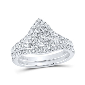 Captivating Love's Embrace Diamond Wedding Ring Band Set - Splendid Jewellery