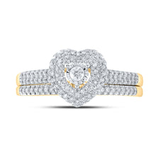 Load image into Gallery viewer, Captivating Love&#39;s Embrace Diamond Wedding Ring Set product Top View from Splendid Jewellery
