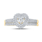 Captivating Love's Embrace Diamond Wedding Ring Set product Top View from Splendid Jewellery
